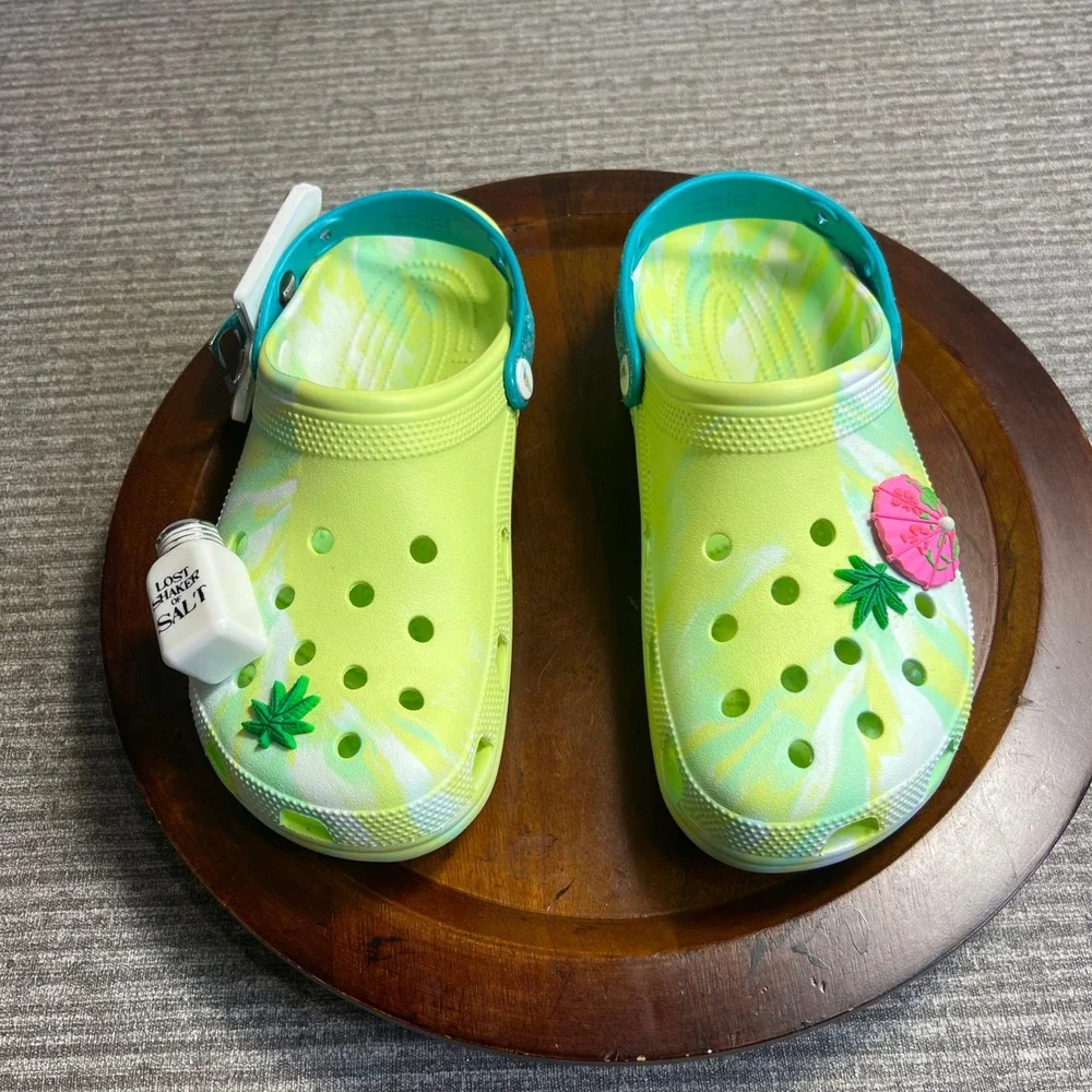 Jimmy Buffet Margaritaville Crocs X Mens 9 Woman 11 Shoes Tropical Bottle Opener